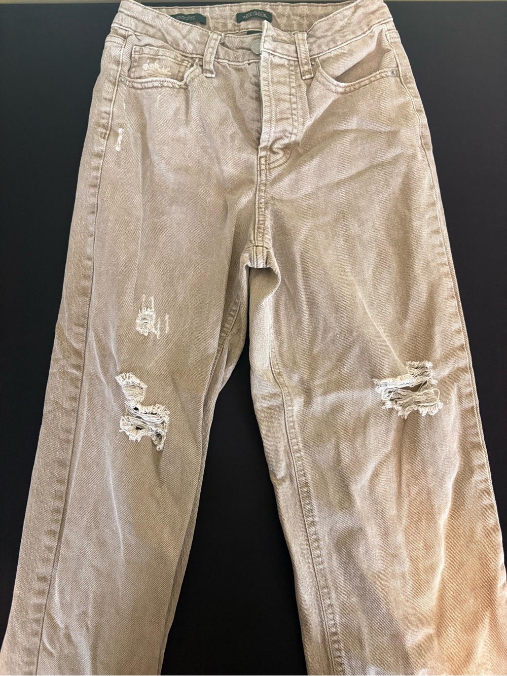 Ripped High Waisted Beige Wild Fable Jeans